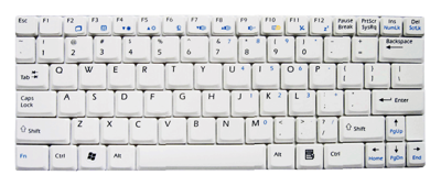 Replacement laptop keyboard MSI Wind U90 U100 U110 U120 (WHITE)