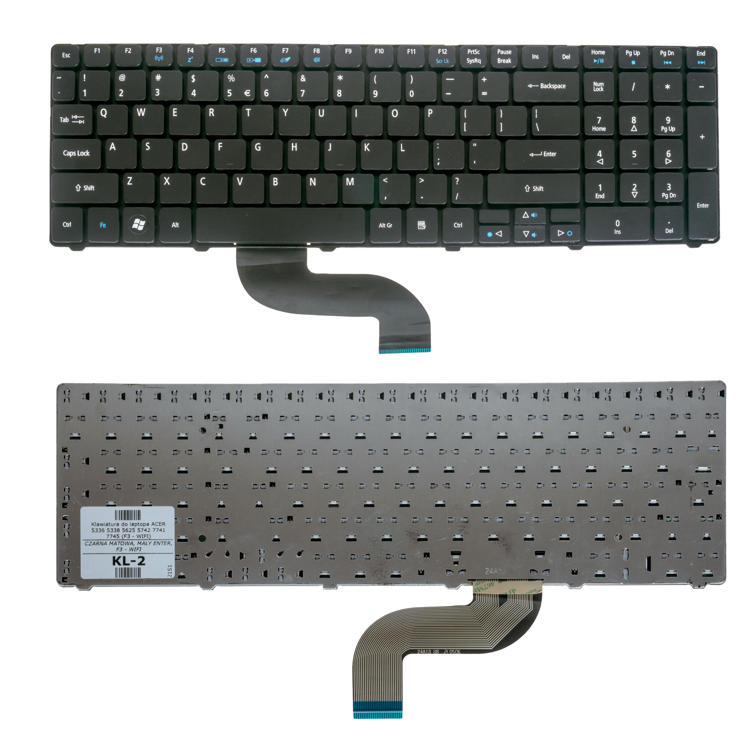Replacement laptop keyboard ACER 5336 5338 5625 5742 7741 7745 (F3 - WIFI)