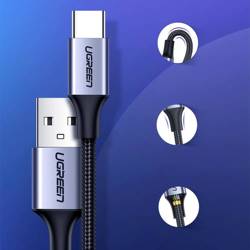 Ugreen kabel przewód USB - USB Typ C Quick Charge 3.0 3A 2m szary (60128)